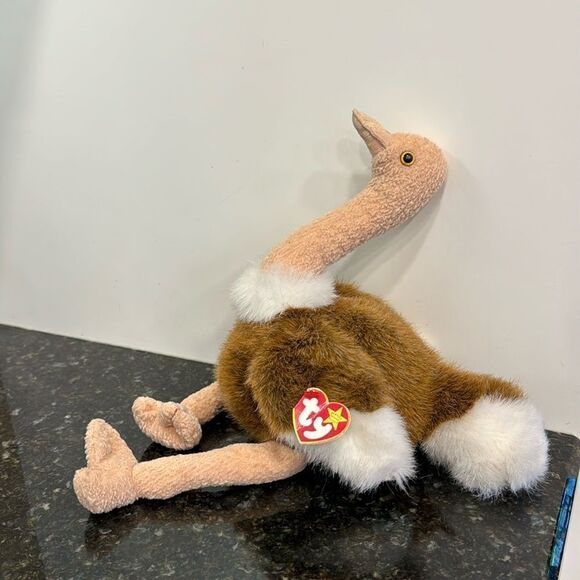 TY Beanie Buddies Collection 1998 STRETCH The Ostrich 16" - With Tag - Picture 1 of 10